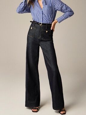 J. Crew Sailor Denim Trouser in Rinse Wash